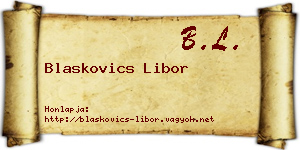 Blaskovics Libor névjegykártya